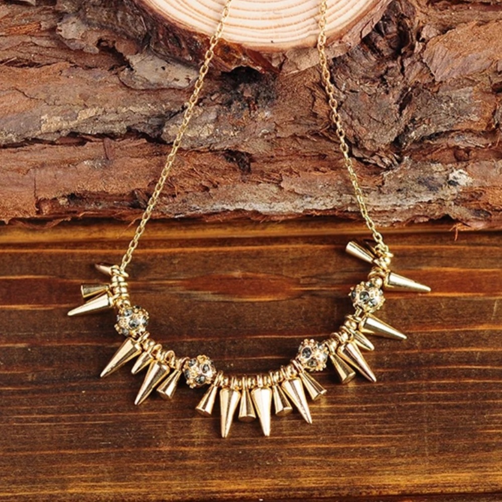 Gold Spiky Necklace